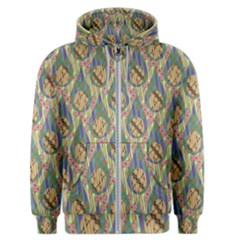 Tribal Background Boho Batik Men s Zipper Hoodie by anzea