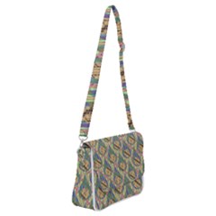 Tribal Background Boho Batik Shoulder Bag With Back Zipper by anzea