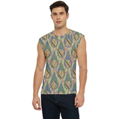 Tribal Background Boho Batik Men s Raglan Cap Sleeve T-shirt