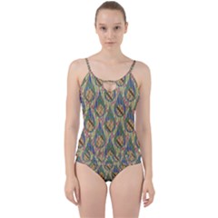 Tribal Background Boho Batik Cut Out Top Tankini Set by anzea