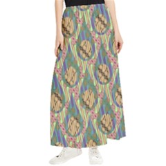 Tribal Background Boho Batik Maxi Chiffon Skirt