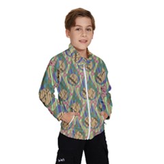 Tribal Background Boho Batik Kids  Windbreaker