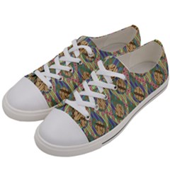 Tribal Background Boho Batik Women s Low Top Canvas Sneakers by anzea