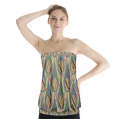 Tribal Background Boho Batik Strapless Top