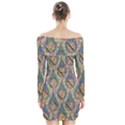 Tribal Background Boho Batik Long Sleeve Off Shoulder Dress View2