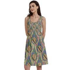 Tribal Background Boho Batik Classic Skater Dress by anzea