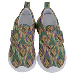 Tribal Background Boho Batik Kids  Velcro No Lace Shoes