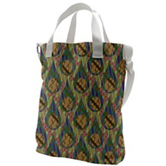 Tribal Background Boho Batik Canvas Messenger Bag by anzea