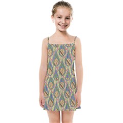 Tribal Background Boho Batik Kids  Summer Sun Dress