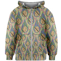 Tribal Background Boho Batik Kids  Zipper Hoodie Without Drawstring