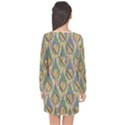 Tribal Background Boho Batik Long Sleeve Chiffon Shift Dress  View2