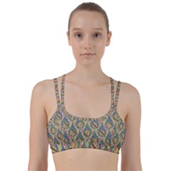 Tribal Background Boho Batik Line Them Up Sports Bra