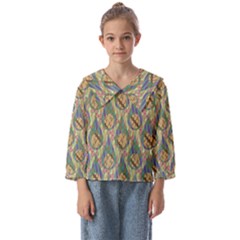 Tribal Background Boho Batik Kids  Sailor Shirt