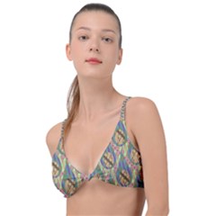 Tribal Background Boho Batik Knot Up Bikini Top by anzea