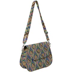 Tribal Background Boho Batik Saddle Handbag