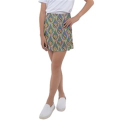 Tribal Background Boho Batik Kids  Tennis Skirt by anzea