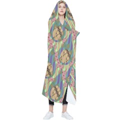 Tribal Background Boho Batik Wearable Blanket