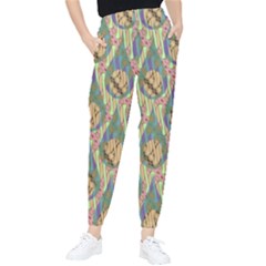 Tribal Background Boho Batik Women s Tapered Pants