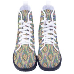 Tribal Background Boho Batik Women s High-top Canvas Sneakers