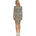 Tribal Background Boho Batik Long Sleeve Shirt Collar Bodycon Dress View4