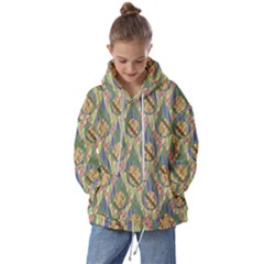 Tribal Background Boho Batik Kids  Oversized Hoodie