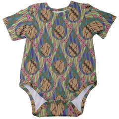 Tribal Background Boho Batik Baby Short Sleeve Bodysuit