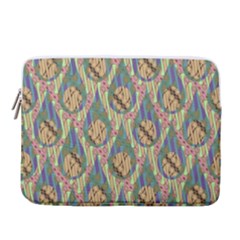 Tribal Background Boho Batik 14  Vertical Laptop Sleeve Case With Pocket