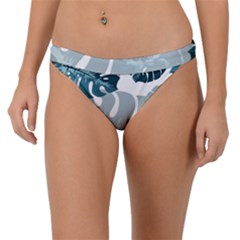 Monstera Leaves Background Band Bikini Bottoms by anzea