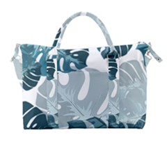 Monstera Leaves Background Carry-on Travel Shoulder Bag