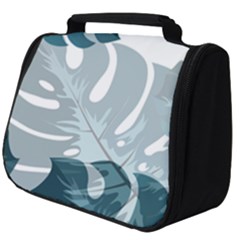 Monstera Leaves Background Full Print Travel Pouch (big)