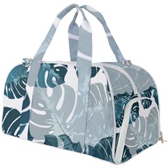 Monstera Leaves Background Burner Gym Duffle Bag