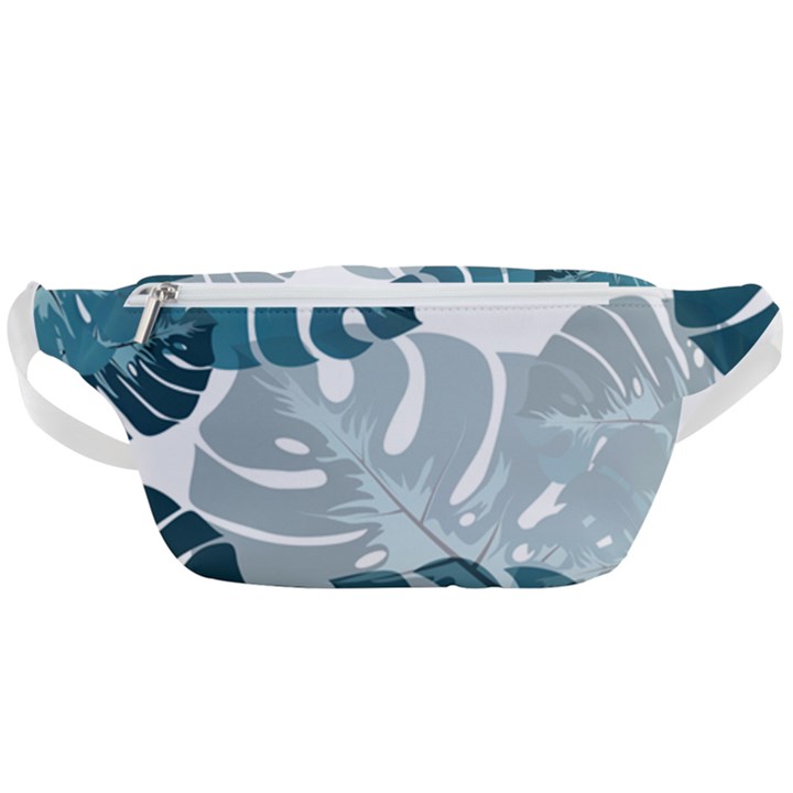 Monstera Leaves Background Waist Bag 