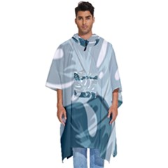 Monstera Leaves Background Men s Hooded Rain Ponchos by anzea