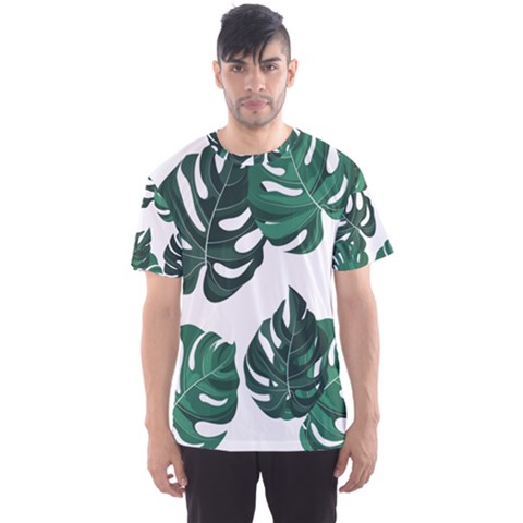 Illustrations Monstera Leafes Men s Sport Mesh T-shirt by anzea