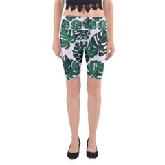 Illustrations Monstera Leafes Yoga Cropped Leggings by anzea