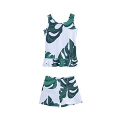 Illustrations Monstera Leafes Kids  Boyleg Swimsuit