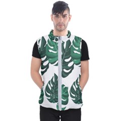 Illustrations Monstera Leafes Men s Puffer Vest