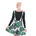 Illustrations Monstera Leafes Suspender Skater Skirt View1