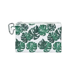 Illustrations Monstera Leafes Canvas Cosmetic Bag (small)