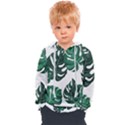 Illustrations Monstera Leafes Kids  Overhead Hoodie View1