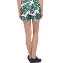 Illustrations Monstera Leafes Women s Velour Lounge Shorts View2