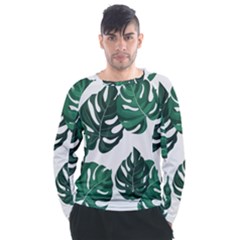 Illustrations Monstera Leafes Men s Long Sleeve Raglan T-shirt