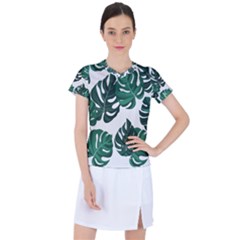 Illustrations Monstera Leafes Women s Sports Top