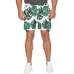 Illustrations Monstera Leafes Men s Runner Shorts by anzea