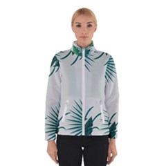 Illustrations Foliage Background Border Women s Bomber Jacket