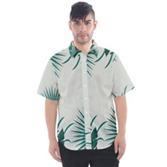 Illustrations Foliage Background Border Men s Short Sleeve Shirt