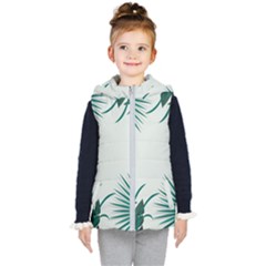 Illustrations Foliage Background Border Kids  Hooded Puffer Vest