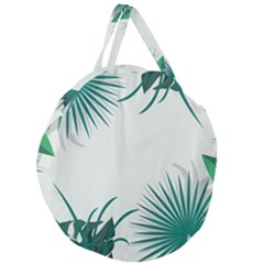 Illustrations Foliage Background Border Giant Round Zipper Tote