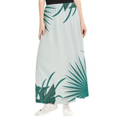 Illustrations Foliage Background Border Maxi Chiffon Skirt