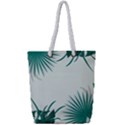 Illustrations Foliage Background Border Full Print Rope Handle Tote (Small) View1